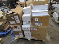 Pallet of paper and envelopes