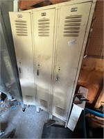 3 metal lockers