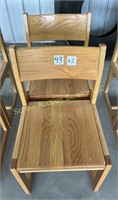 (2) oak chairs, selling 2X the $.