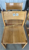 (2) oak chairs, selling 2X the $.