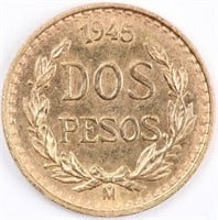 1945 Gold Dos Pesos