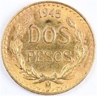 1945 Gold Dos Pesos