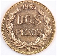 1945 Gold Dos Pesos