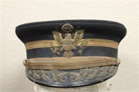 Early U.S. Officers Visor Hat - Bullion Insignia