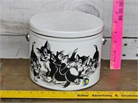 Vntg Deco Tin w/ cats