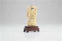 CHINESE IVORY CARVED THOUSAND-ARM GUANYIN FIGURE