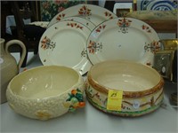 Two decorative bowls, along with a platter