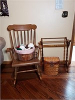 Rocking Chair & Quilt/Blanket Rack
