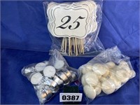 Candles, Tea Lights & Stick Number Table Signs