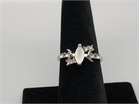 Beautiful Moonstone and Diamond Ring