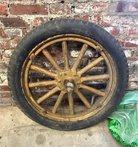 Wooden Spoke 30” Wheel & Tire