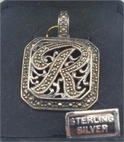Sterling "R" Pendant