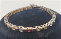 Merona Sterling Silver & Gemstone Bracelet