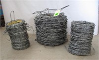 Rolls of barb wire