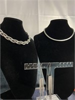 J CORO 2 Classic Braid and Snake Necklaces
