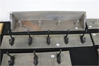 NEW COAT RACK WITH METAL HOOKS 36"X5"