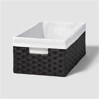 16x9x6 Black Lined Woven Media Bin - Brightroom