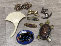 (8) Piece Brooch Collection