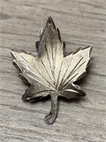 Sterling Silver Maple Leaf Pin
