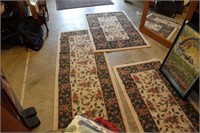 3 Runners & Small Rug-Floral