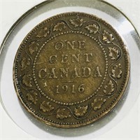 1916 Canadian Large Penny Coin