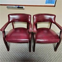 (2) Red Guest Chairs       (O# 55)