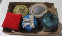 assorted decorative trinket boxes