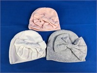 Newborn Baby Girl Cute Bow Hat Set