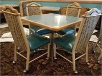 Square diner table with 4 chairs
