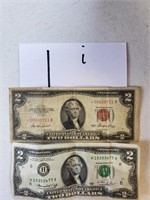 1976 $2 Bill, 1953 Red Star Bill