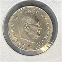 Denmark 1963 Krone Lion Frederick IX