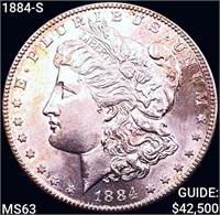 1884-S Morgan Silver Dollar CHOICE BU