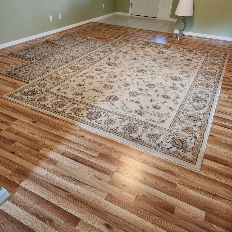 Area Rug 130x93, Hall Rug90x24 and 2 Entry Rugs,