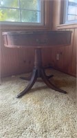 Leather top parlor table