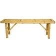 47x15.75in Rattan Bamboo Bench - Red