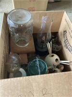 Box Lot- Decorative Items and Jars