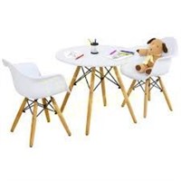 Topbuy Kids Table & 2 Chairs  Solid  Mid-Cent