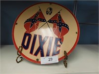 DIXIE PETROLEUM PORCELAIN AD SIGN