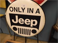 JEEP ADVERTISING BUTTON SIGN