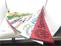 Vintage Lot of Sports Full Size Pennants