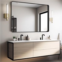 Black Bathroom Mirror for Wall