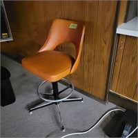 B301 Retro Orange swivel stool