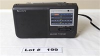 SMALL SONY WEATHER-TV-FM-AM