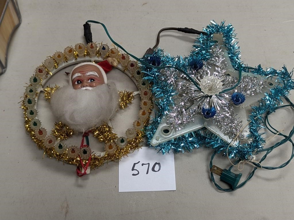 Pair of Vintage Christmas Tree Toppers