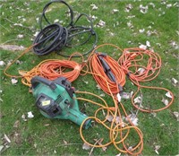 Extension cords, blower head, hose