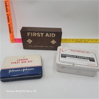 Vintage metal First Aid Cases