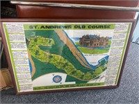 St Andrews Old Course Golf Framed Textile