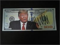 Donald Trump Signed Note EUA COA