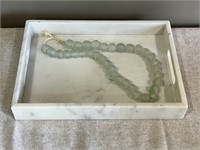 Beautiful Marble Tray and Decorative Beads