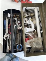PARK METAL TOOLBOX WITH ASST TOOLS AND PLUMBING